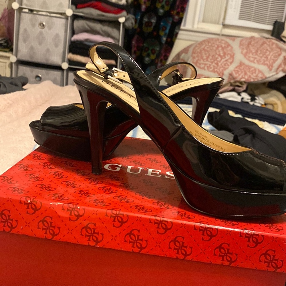 Black guess high heels